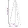 Árbol Navidad de adorno madera maciza pino marrón cera 69,5 cm