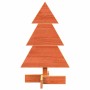 Árbol de Navidad de adorno madera maciza pino marrón cera 60 cm