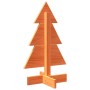 Árbol de Navidad de adorno madera maciza pino marrón cera 60 cm