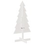 Árbol de Navidad de adorno madera maciza pino blanco 120 cm