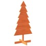 Árbol Navidad de adorno madera maciza pino marrón cera 120 cm