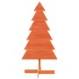 Árbol Navidad de adorno madera maciza pino marrón cera 120 cm