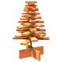 Árbol de Navidad de adorno madera maciza pino marrón cera 60 cm