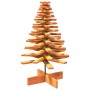 Árbol Navidad de adorno madera maciza pino marrón cera 100 cm