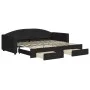 Trundle sofa bed with drawers black fabric 90x200 cm by vidaXL, Beds and slatted bases - Ref: Foro24-3197226, Price: 291,45 €...