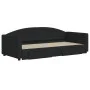 Trundle sofa bed with drawers black fabric 90x200 cm by vidaXL, Beds and slatted bases - Ref: Foro24-3197226, Price: 291,45 €...