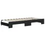Trundle sofa bed with drawers black fabric 90x200 cm by vidaXL, Beds and slatted bases - Ref: Foro24-3197226, Price: 291,45 €...