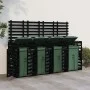 Quadruple trash can shed black pine wood by vidaXL, Waste container supports - Ref: Foro24-3157701, Price: 550,15 €, Discount: %