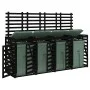 Quadruple trash can shed black pine wood by vidaXL, Waste container supports - Ref: Foro24-3157701, Price: 550,15 €, Discount: %