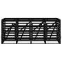 Quadruple trash can shed black pine wood by vidaXL, Waste container supports - Ref: Foro24-3157701, Price: 556,67 €, Discount: %