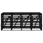 Quadruple trash can shed black pine wood by vidaXL, Waste container supports - Ref: Foro24-3157701, Price: 550,15 €, Discount: %