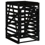 Quadruple trash can shed black pine wood by vidaXL, Waste container supports - Ref: Foro24-3157701, Price: 556,67 €, Discount: %