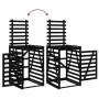 Quadruple trash can shed black pine wood by vidaXL, Waste container supports - Ref: Foro24-3157701, Price: 550,15 €, Discount: %