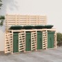 Quadruple trash can shed solid pine wood by vidaXL, Waste container supports - Ref: Foro24-3157697, Price: 467,18 €, Discount: %