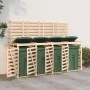 Quadruple trash can shed solid pine wood by vidaXL, Waste container supports - Ref: Foro24-3157697, Price: 461,16 €, Discount: %