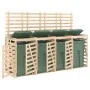 Quadruple trash can shed solid pine wood by vidaXL, Waste container supports - Ref: Foro24-3157697, Price: 461,16 €, Discount: %