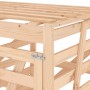 Vierfach-Mülleimer aus massivem Kiefernholz von vidaXL, Halterungen für Abfallbehälter - Ref: Foro24-3157697, Preis: 467,18 €...