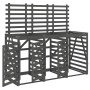Triple shed for garbage bins, solid gray pine wood by vidaXL, Waste container supports - Ref: Foro24-3157693, Price: 431,92 €...
