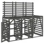 Triple shed for garbage bins, solid gray pine wood by vidaXL, Waste container supports - Ref: Foro24-3157693, Price: 426,42 €...