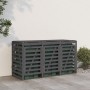 Triple shed for garbage bins, solid gray pine wood by vidaXL, Waste container supports - Ref: Foro24-3157693, Price: 431,92 €...