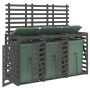 Triple shed for garbage bins, solid gray pine wood by vidaXL, Waste container supports - Ref: Foro24-3157693, Price: 431,92 €...