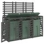 Triple shed for garbage bins, solid gray pine wood by vidaXL, Waste container supports - Ref: Foro24-3157693, Price: 426,42 €...