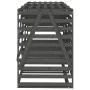 Triple shed for garbage bins, solid gray pine wood by vidaXL, Waste container supports - Ref: Foro24-3157693, Price: 426,42 €...