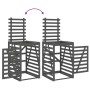Triple shed for garbage bins, solid gray pine wood by vidaXL, Waste container supports - Ref: Foro24-3157693, Price: 431,92 €...