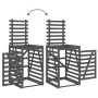 Triple shed for garbage bins, solid gray pine wood by vidaXL, Waste container supports - Ref: Foro24-3157693, Price: 426,42 €...