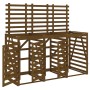 Triple shed for garbage cans honey brown pine wood by vidaXL, Waste container supports - Ref: Foro24-3157694, Price: 431,12 €...