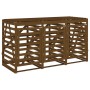 Triple shed for garbage cans honey brown pine wood by vidaXL, Waste container supports - Ref: Foro24-3157694, Price: 431,12 €...