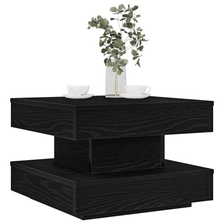 Mesa de centro giratoria 360 grados negro 50x50x34,5 cm