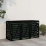 Cobertizo triple para cubos de basura madera maciza pino negro by vidaXL, Waste container supports - Ref: Foro24-3157695, Pri...