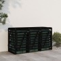 Dreifache Mülltonnenbox aus massivem schwarzen Kiefernholz. von vidaXL, Halterungen für Abfallbehälter - Ref: Foro24-3157695,...