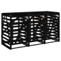 Cobertizo triple para cubos de basura madera maciza pino negro by vidaXL, Waste container supports - Ref: Foro24-3157695, Pri...