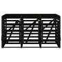 Cobertizo triple para cubos de basura madera maciza pino negro by vidaXL, Waste container supports - Ref: Foro24-3157695, Pri...