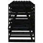 Cobertizo triple para cubos de basura madera maciza pino negro by vidaXL, Waste container supports - Ref: Foro24-3157695, Pri...