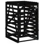 Cobertizo triple para cubos de basura madera maciza pino negro by vidaXL, Waste container supports - Ref: Foro24-3157695, Pri...