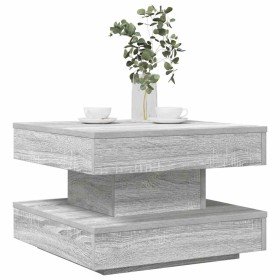 Mesa de centro giratoria 360 grados gris Sonoma 50x50x34,5 cm en Mesas de centro | Comprar online en Foro24