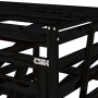 Dreifache Mülltonnenbox aus massivem schwarzen Kiefernholz. von vidaXL, Halterungen für Abfallbehälter - Ref: Foro24-3157695,...
