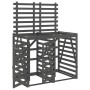 Double shed for garbage bins made of solid gray pine wood by vidaXL, Waste container supports - Ref: Foro24-3157687, Price: 3...