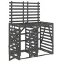 Double shed for garbage bins made of solid gray pine wood by vidaXL, Waste container supports - Ref: Foro24-3157687, Price: 3...