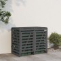 Double shed for garbage bins made of solid gray pine wood by vidaXL, Waste container supports - Ref: Foro24-3157687, Price: 3...