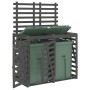 Double shed for garbage bins made of solid gray pine wood by vidaXL, Waste container supports - Ref: Foro24-3157687, Price: 3...