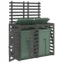 Double shed for garbage bins made of solid gray pine wood by vidaXL, Waste container supports - Ref: Foro24-3157687, Price: 3...