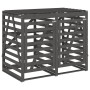 Double shed for garbage bins made of solid gray pine wood by vidaXL, Waste container supports - Ref: Foro24-3157687, Price: 3...