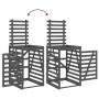 Double shed for garbage bins made of solid gray pine wood by vidaXL, Waste container supports - Ref: Foro24-3157687, Price: 3...