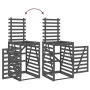 Double shed for garbage bins made of solid gray pine wood by vidaXL, Waste container supports - Ref: Foro24-3157687, Price: 3...