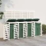 Quadruple shed for white pine wood trash bins by vidaXL, Waste container supports - Ref: Foro24-3157698, Price: 551,03 €, Dis...