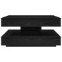Mesa de centro giratoria 360 grados negro 70x70x34,5 cm